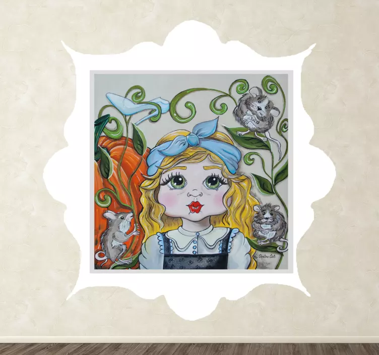 Muursticker kinderen Assepoester - TenStickers