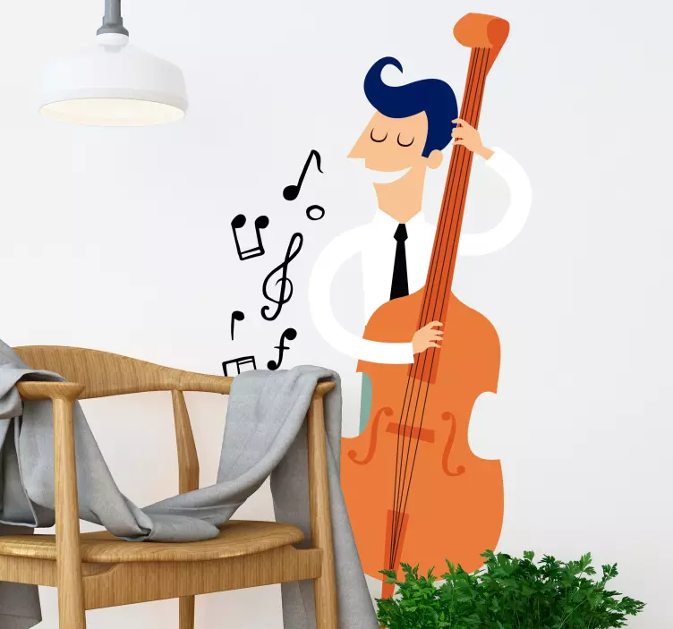 Muursticker Kinderkamer Cello - TenStickers