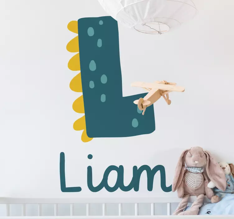 Muursticker kinderkamer liams speelse letter - TenStickers