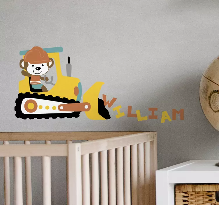 Muursticker kinderkamer schattig bouwfiguur - TenStickers