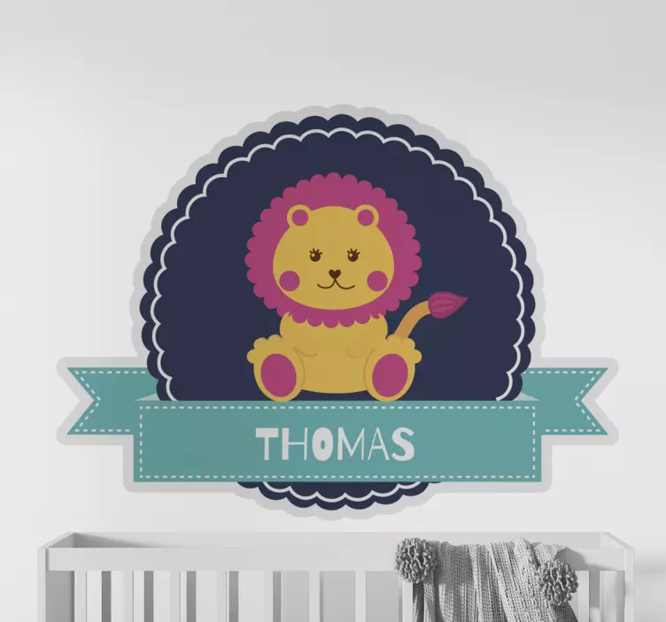 Muursticker kinderkamer schattig leeuw ontwerp - TenStickers