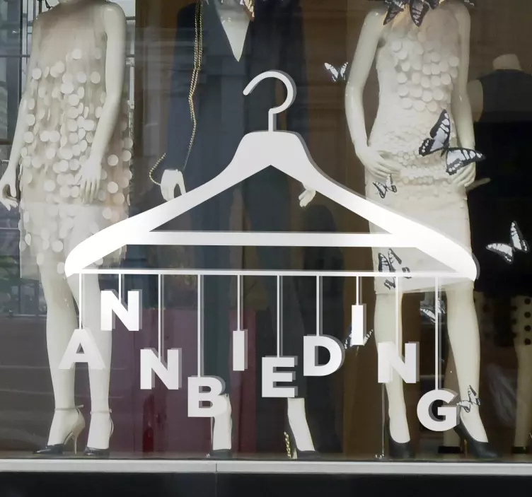 Muursticker kledinghanger aanbieding - TenStickers