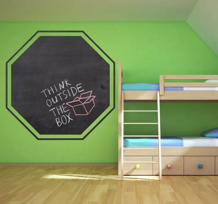 Muursticker krijtbord verkeersbord stop - TenStickers