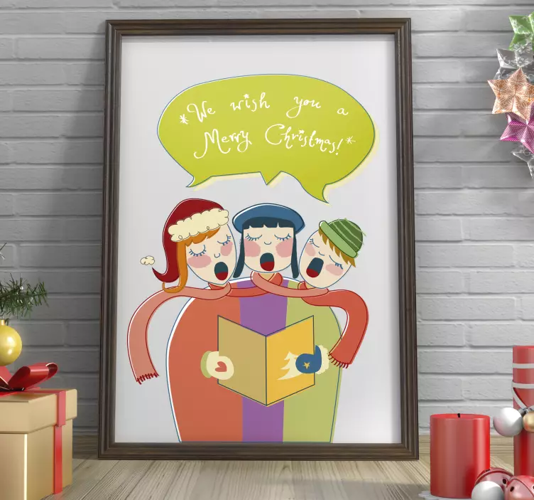 Muursticker lied Merry Christmas - TenStickers