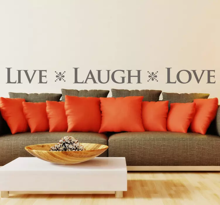 Muursticker Live Laugh Love - TenStickers