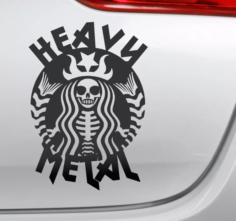 Sticker Heavy Metal muziek silhouette - TenStickers