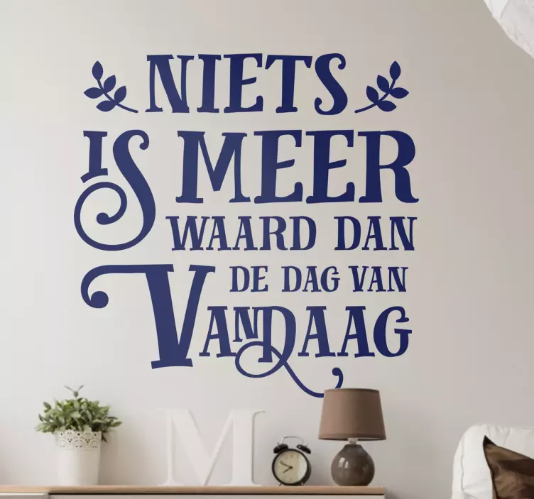 Muursticker niets is meer - TenStickers