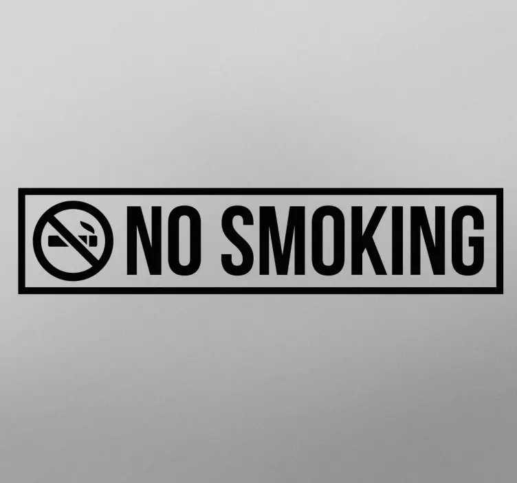 Muursticker No smoking - TenStickers