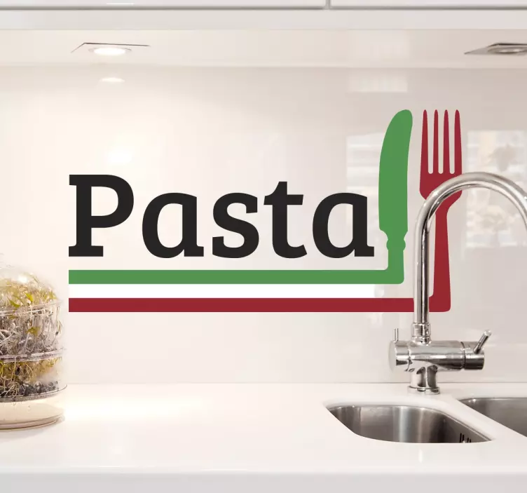 Muursticker Pasta Italië - TenStickers