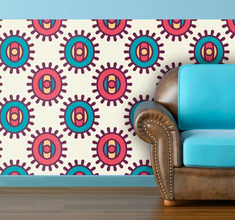 Muursticker patronen zonnetjes - TenStickers