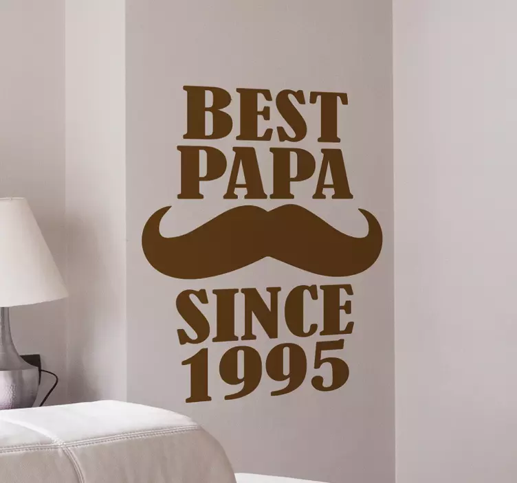 Muursticker personaliseerbaar best papa - TenStickers
