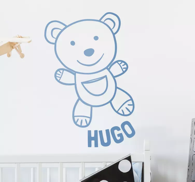 Muursticker Personaliseerbare Teddybeer - TenStickers