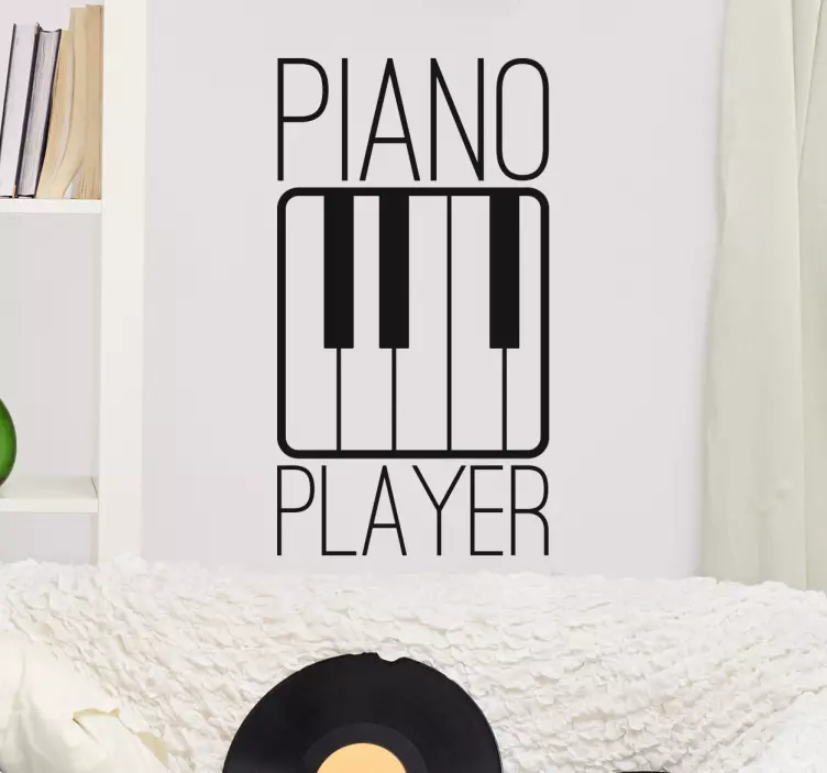 Muursticker Piano Player - TenStickers