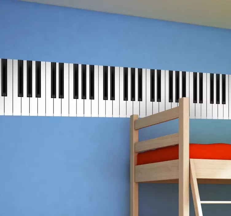 Muursticker kinderkamer pianotoetsen - TenStickers