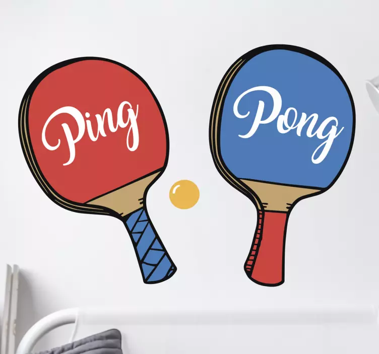 Muursticker PingPong - TenStickers