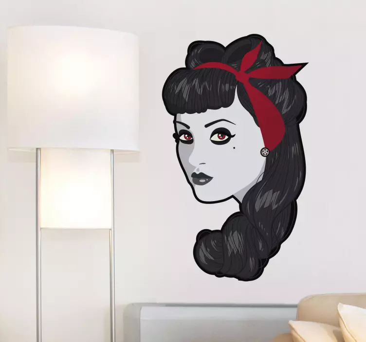 Muursticker pinup zombie - TenStickers