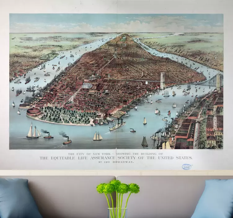 Muursticker poster New York - TenStickers