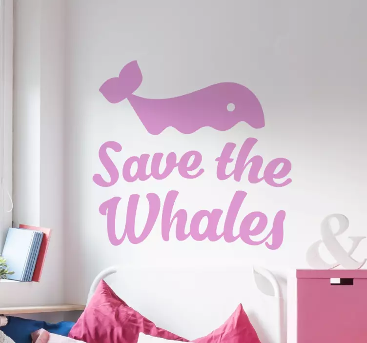 Muursticker Save the Whales - TenStickers