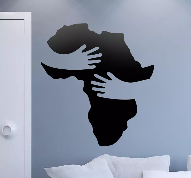 Muursticker Solidariteit Afrika knuffel - TenStickers