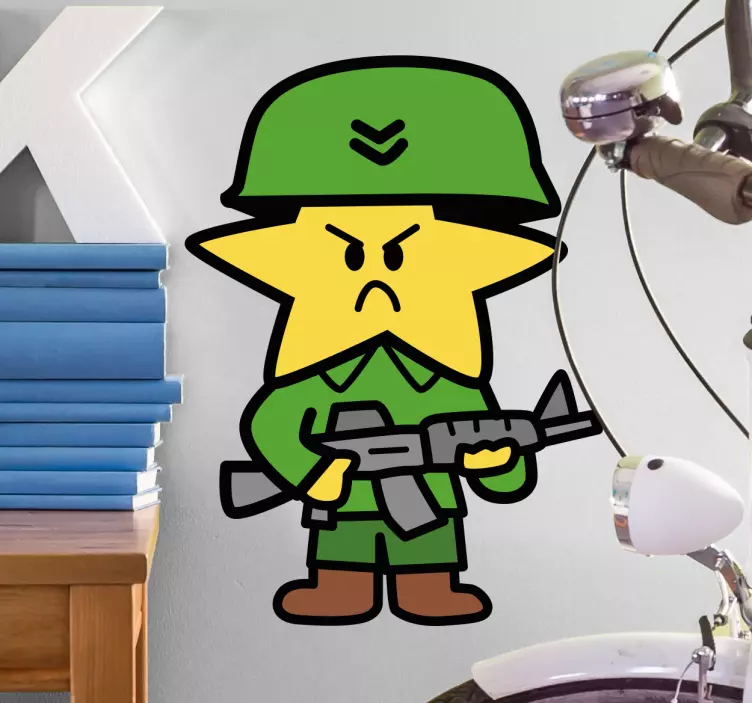 Muursticker ster militair - TenStickers