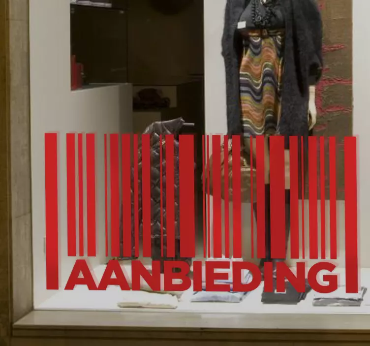 Muursticker streepjes code Aanbieding - TenStickers