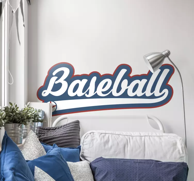Muursticker tekst Baseball - TenStickers