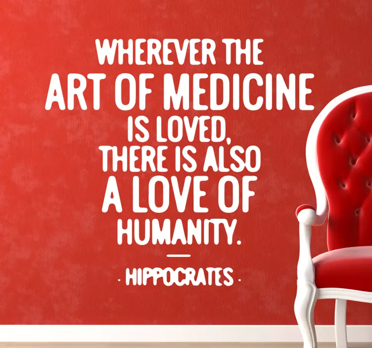 Muursticker tekst Hippocrates Medicine - TenStickers