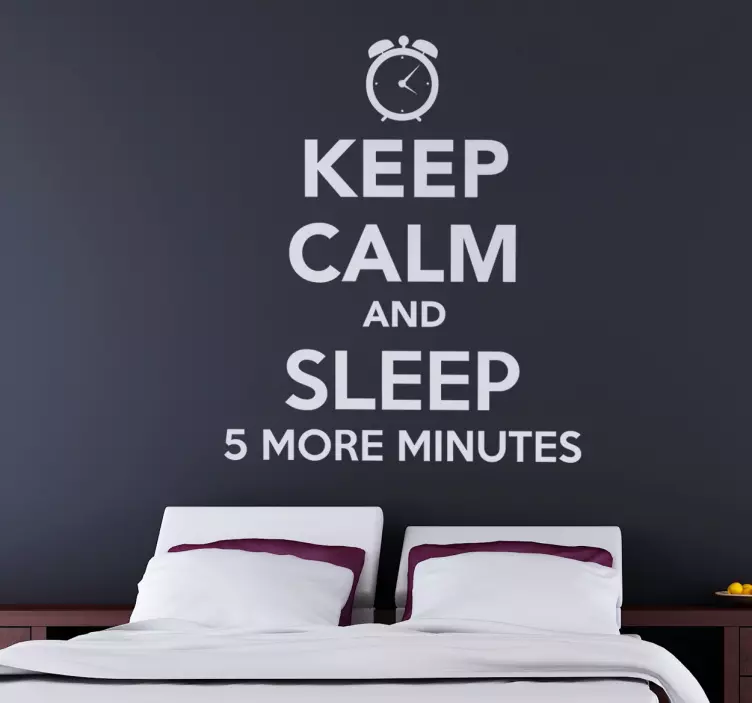 Muursticker tekst keep calm and sleep - TenStickers