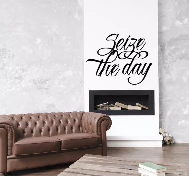 Muursticker tekst Seize the day - TenStickers
