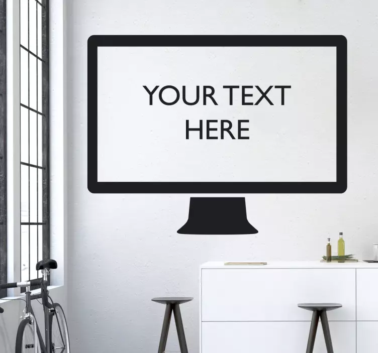 Muursticker Televisie Gepersonaliseerde Tekst - TenStickers
