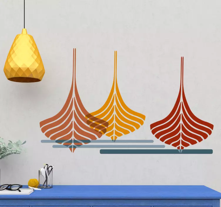 Muursticker vikingboten minimalistisch - TenStickers