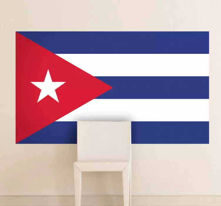 Muursticker vlag Cuba - TenStickers