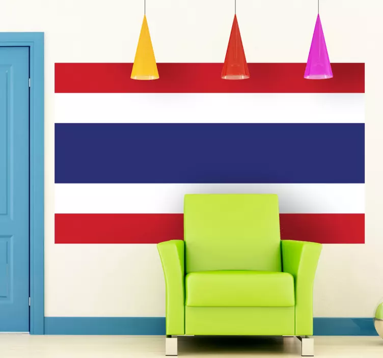 Muursticker vlag Thailand - TenStickers
