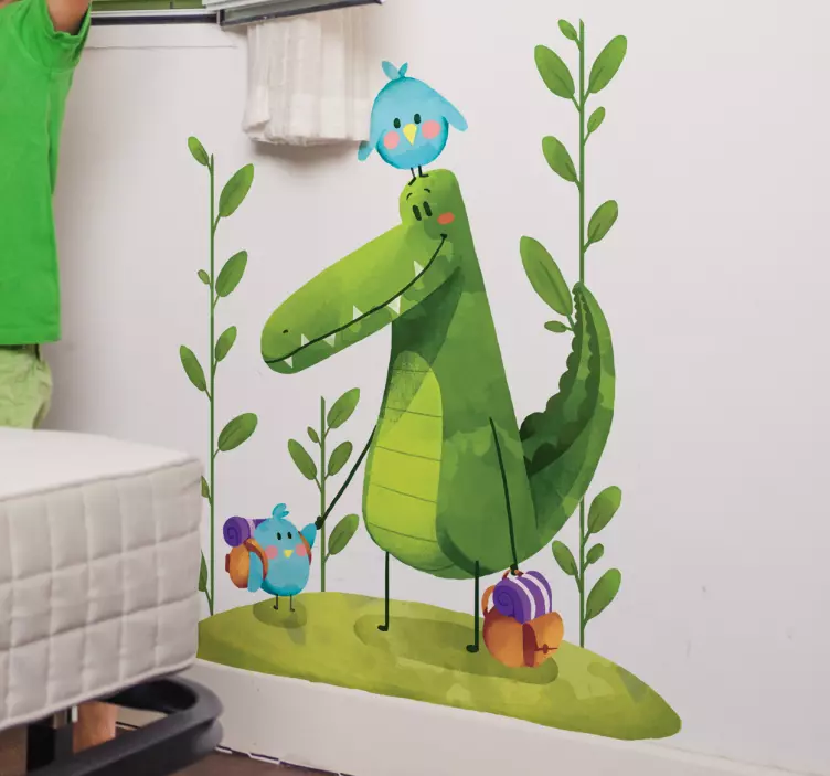 Muursticker vriendjes van de krokodil - TenStickers