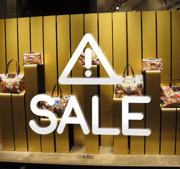 Muursticker Waarschuwing Sale - TenStickers