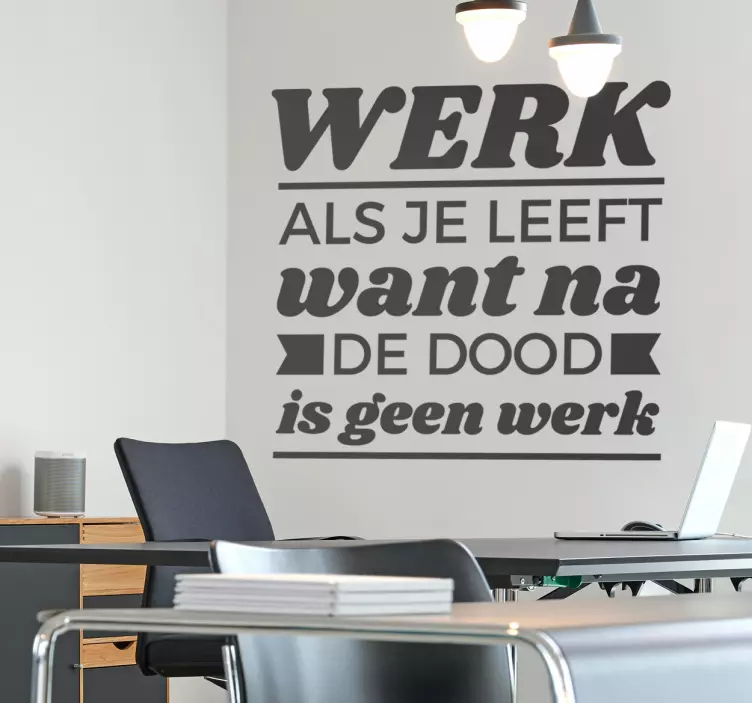 Muursticker werk - TenStickers