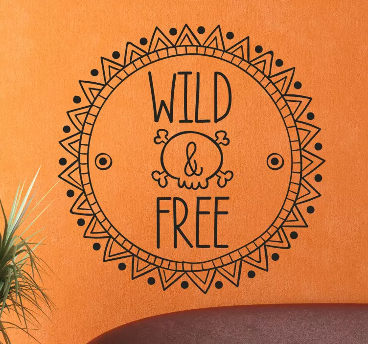 Muursticker Wild and Free - TenStickers