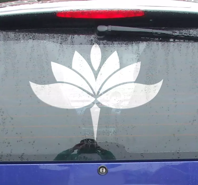 Lotusbloem auto sticker - TenStickers