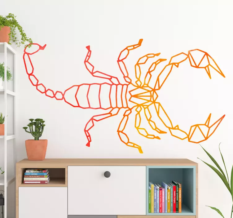 Muurstickers dieren geometrische schorpioen - TenStickers