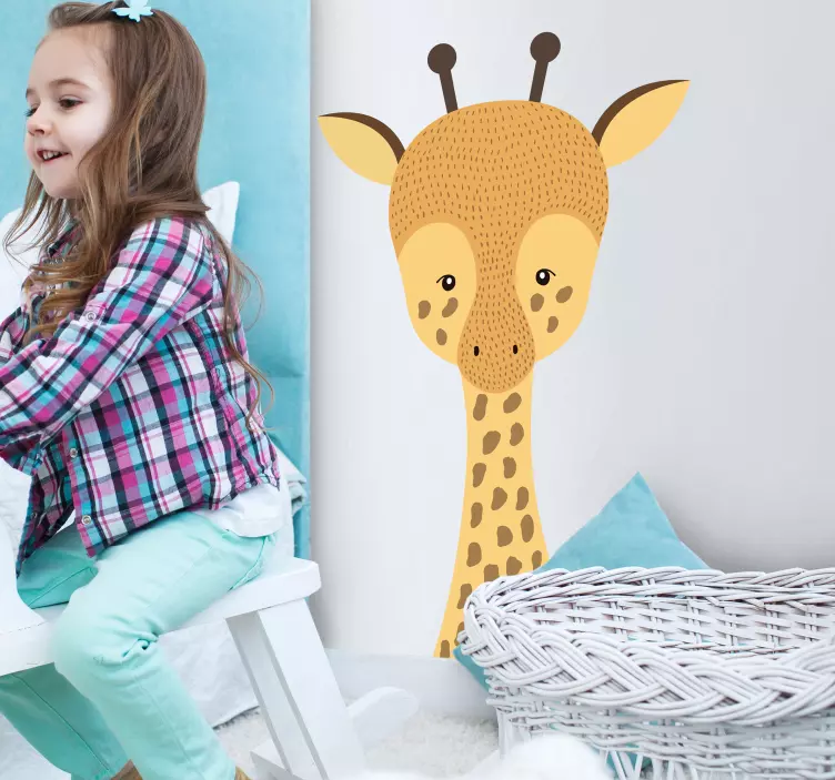 Muurstickers dieren kleine schattige giraffe - TenStickers