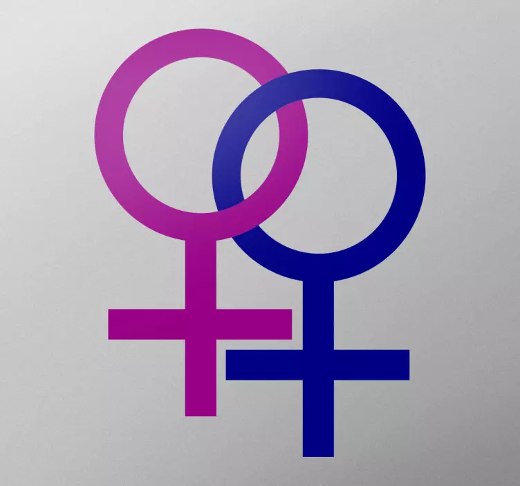 Muurstickers Gender Symbolen Lesbische Relatie - TenStickers