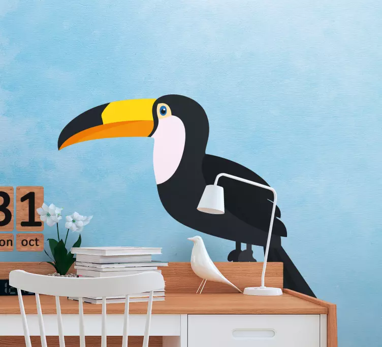 Stickers huisdieren Kleurrijke toekan cartoon - TenStickers