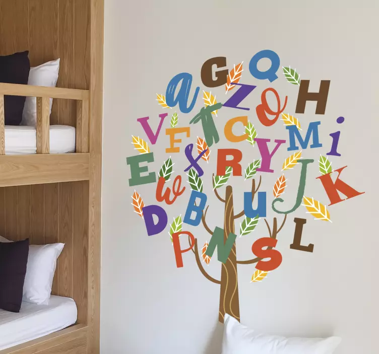 Muursticker kinderkamer Alfabet boom - TenStickers