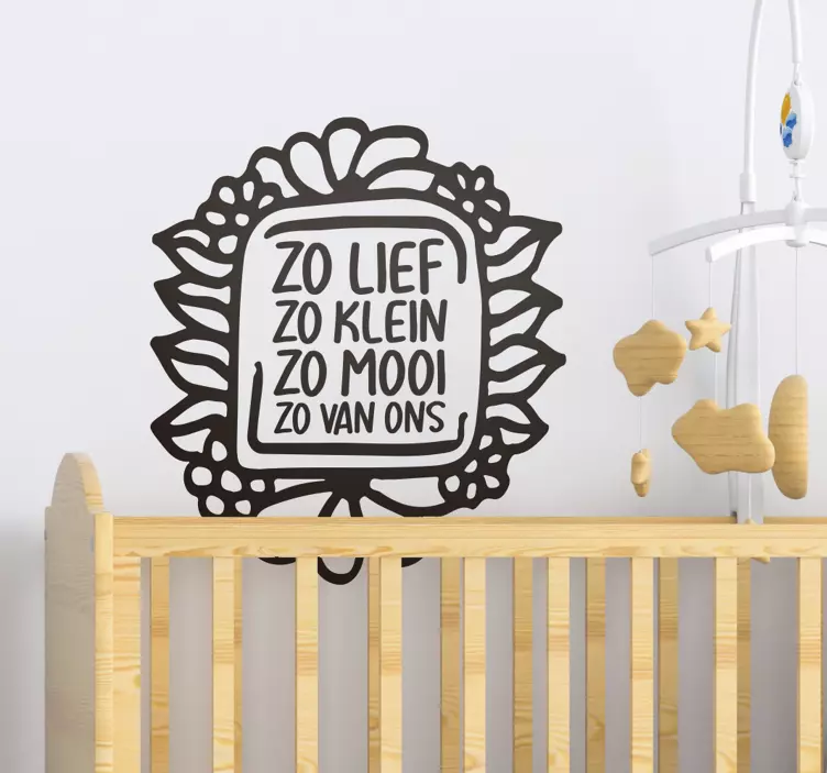 Muurstickers kinderkamer babykamer tekst - TenStickers