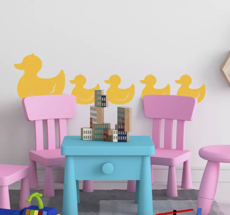 Muurstickers kinderkamer badeentjes - TenStickers