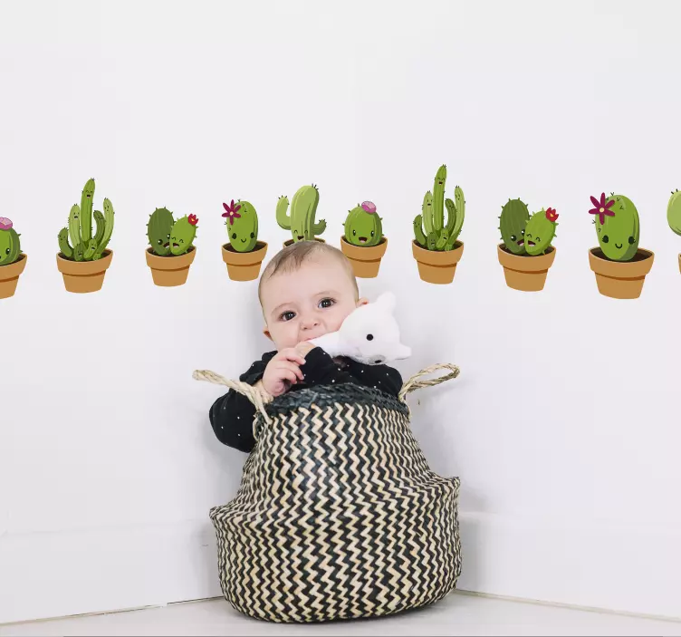 Kinderkamer muursticker cactus collectie - TenStickers