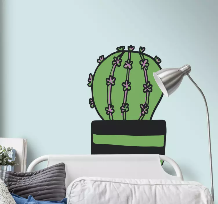 Kinderkamer muursticker cartoon cactus - TenStickers