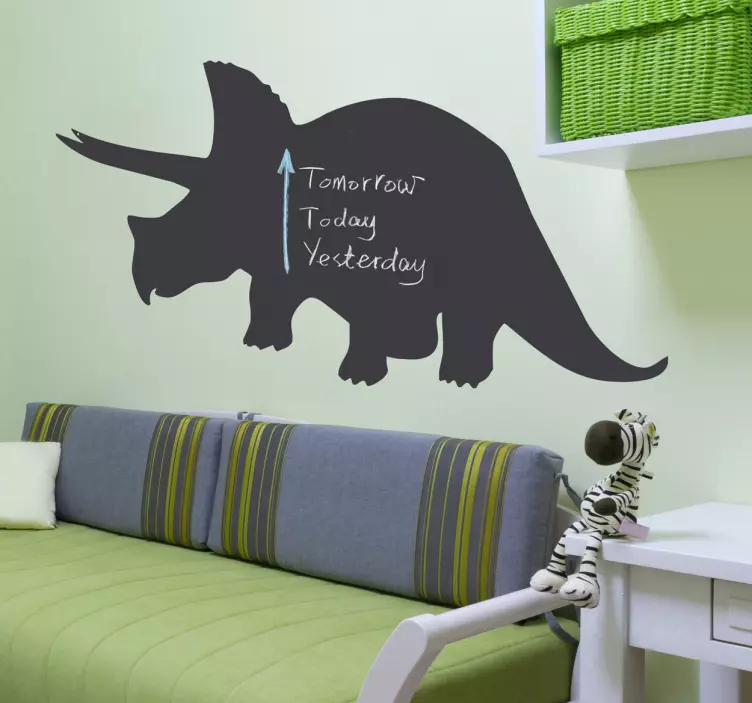 Tienerkamer krijtbord sticker dinosaurus - TenStickers