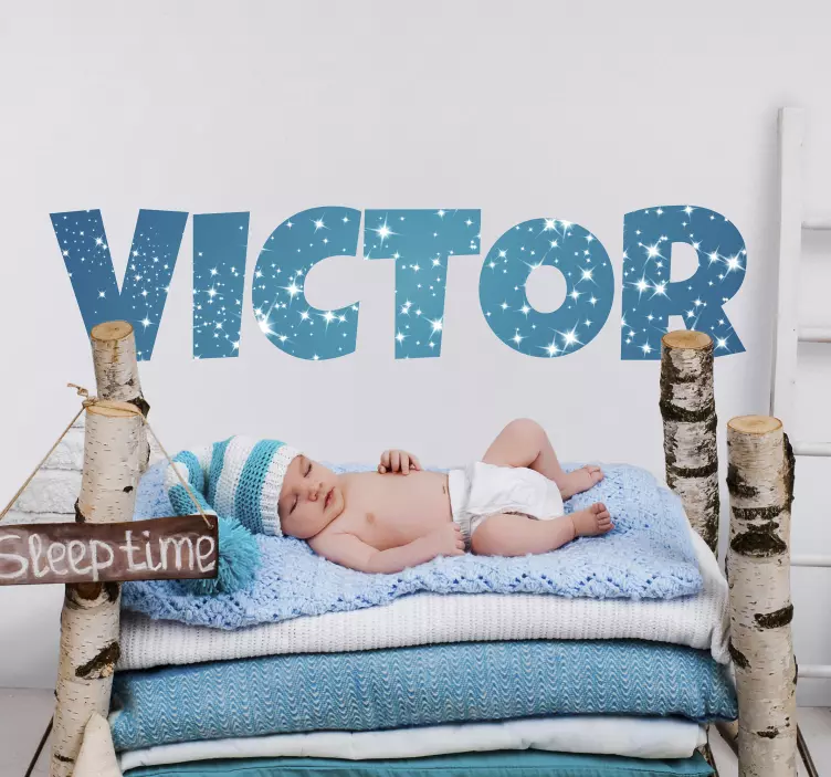 Muurstickers kinderkamer naamsticker baby - TenStickers