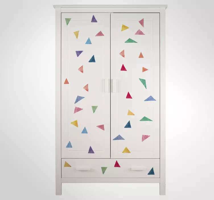 Kinderkamer muursticker pastel kleurig driehoek - TenStickers